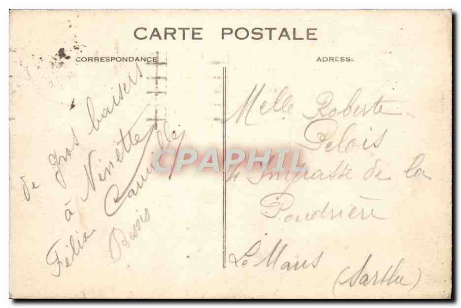 CPA Le Havre La Gare La Tour Cours de la Republique et rue Charles Laffitte — Rückseite