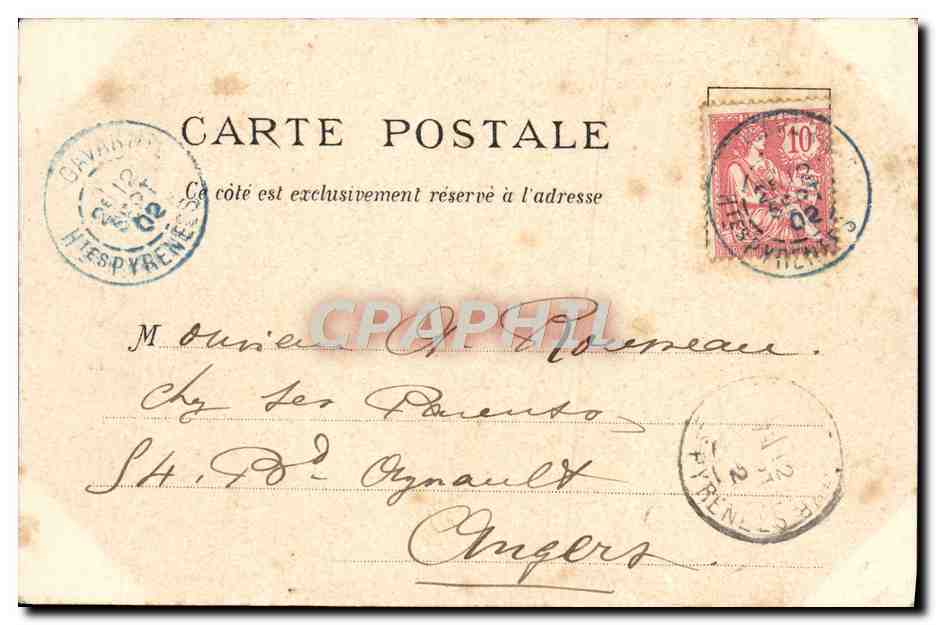 CPA Bordeaux Le Monument des Girondins — Verso