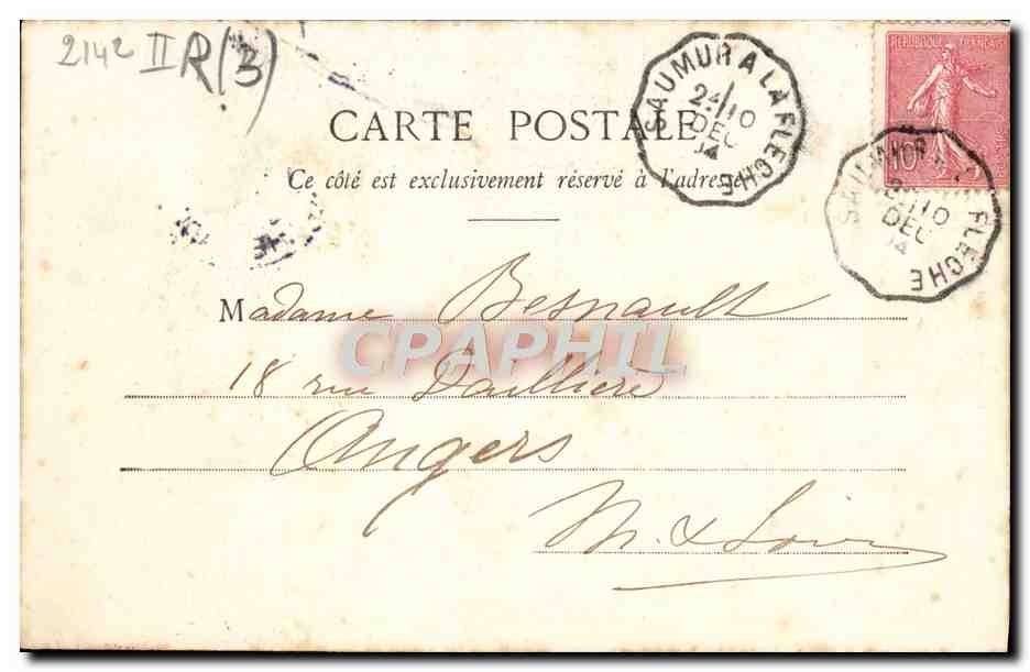 CPA Bauge Fontaine du Roi Rene — Verso