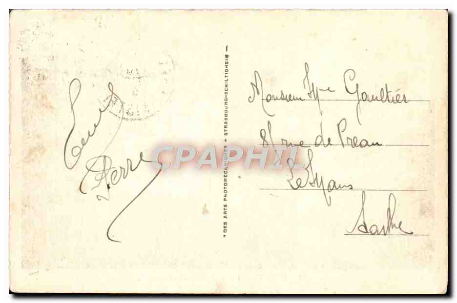 CPA Brest Place Anatole France et la Poste — Rückseite
