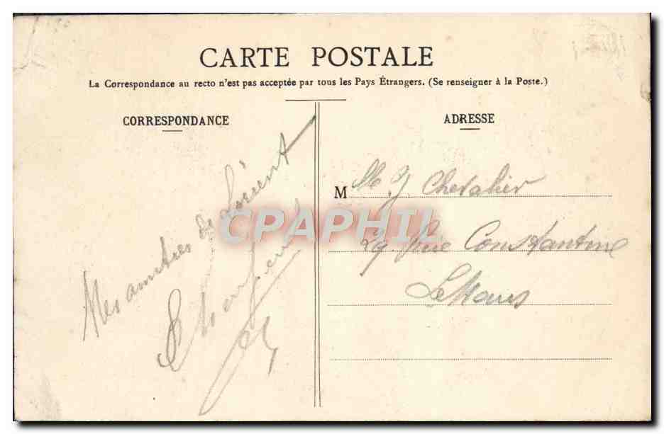 CPA Apres la bataille Enfants Folklore Bretagne — Verso