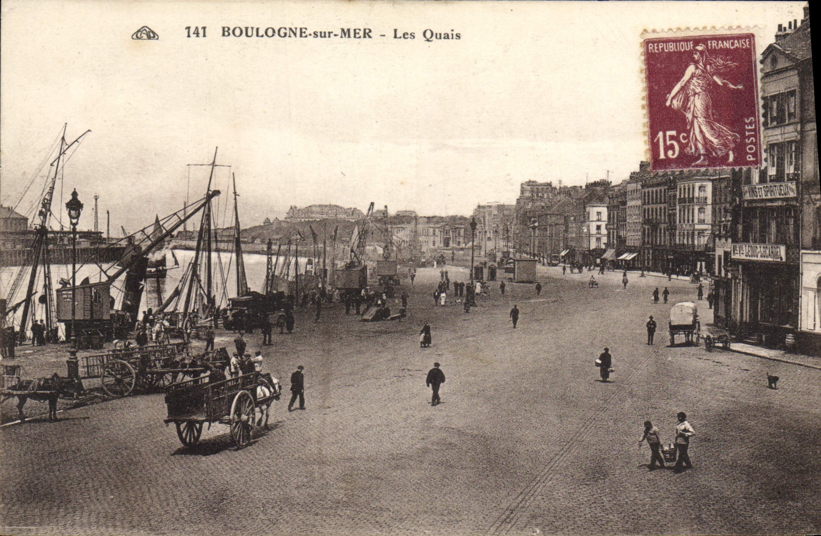 Boulogne-sur-Mer — Les Quais — CPA n°141, éditeur Alsacienne des Arts