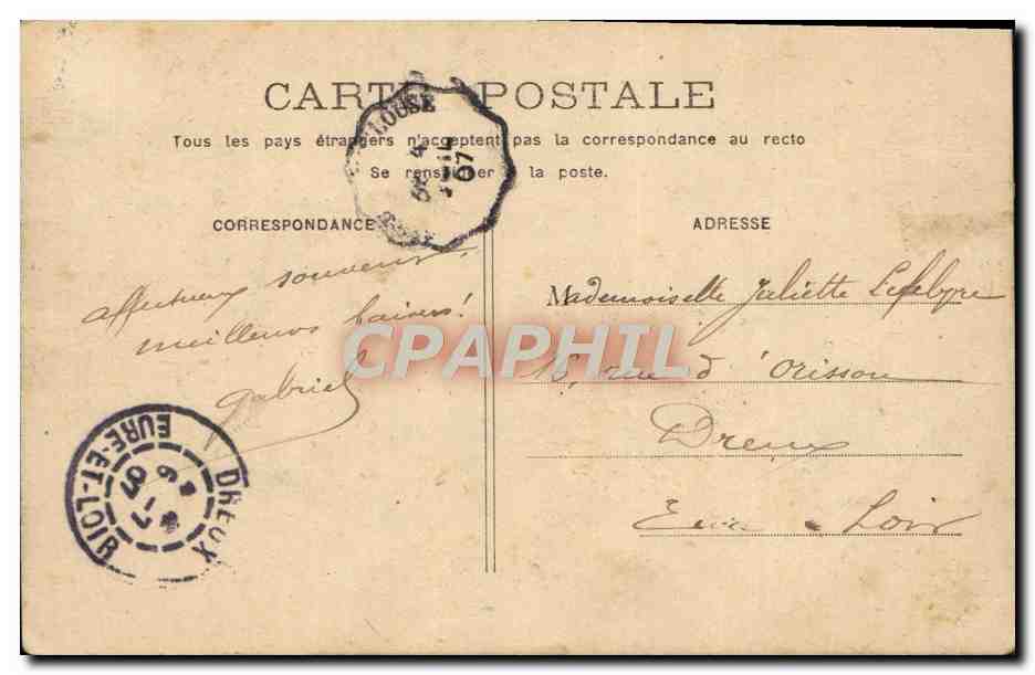 CPA Bordeaux Porte Des Salinieres — Verso