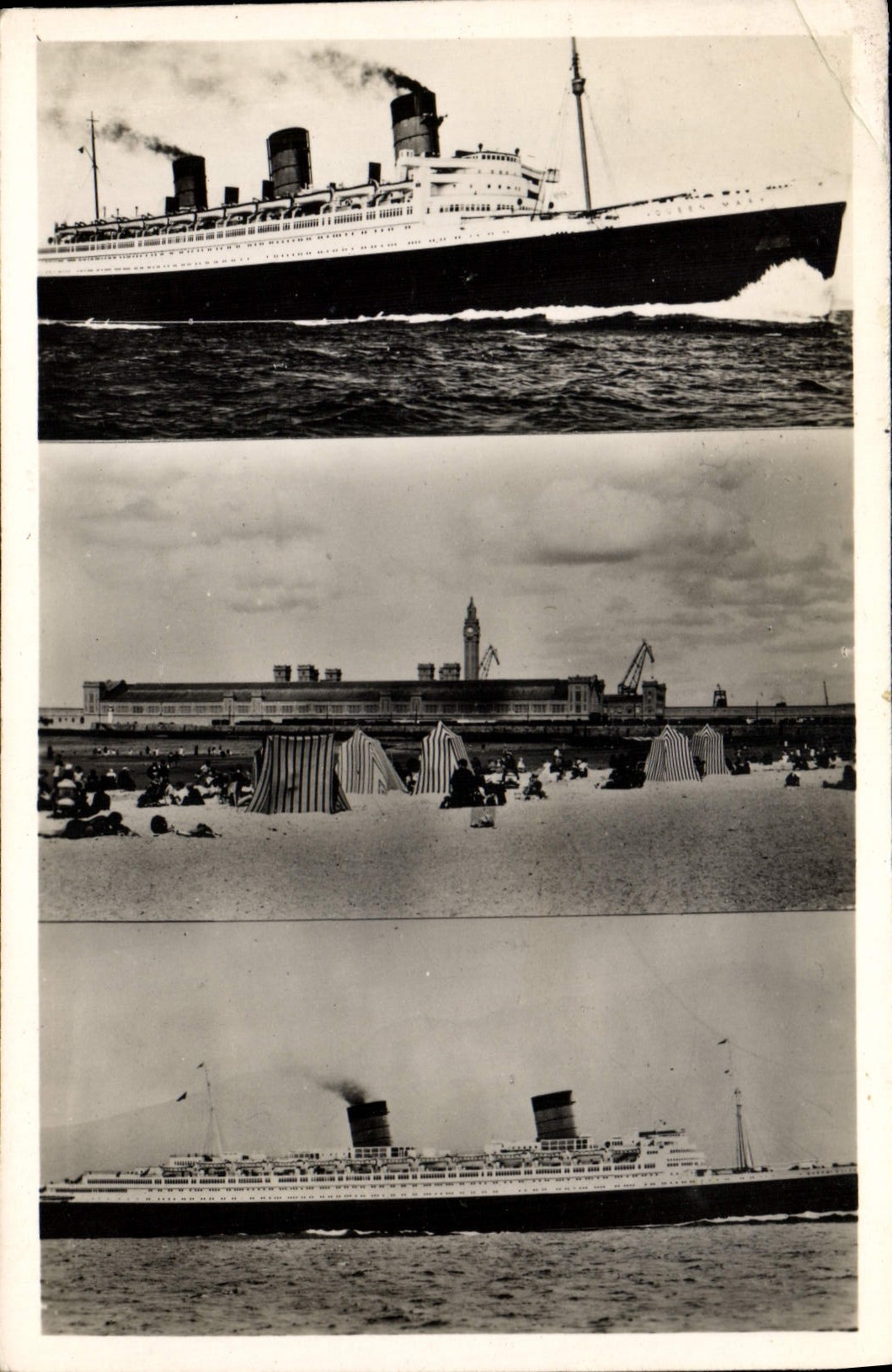 Cherbourg (Manche) — R.M.S. « Queen Mary » et « Queen Elisabeth » — Edit. Normandie, n°300