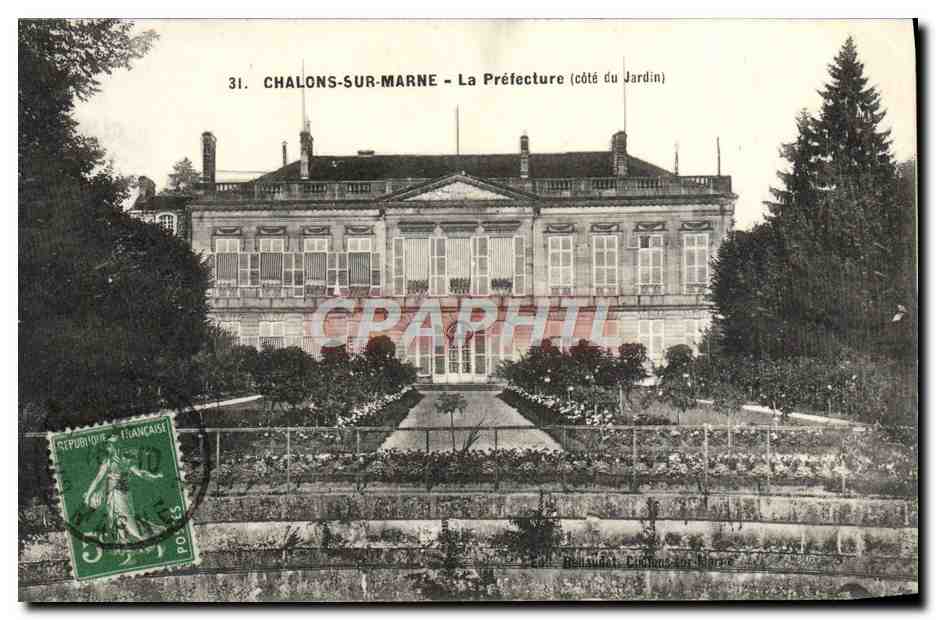 Chalons-sur-Marne - La Préfecture (côté du Jardin) — éditeur Bellavant, n°31