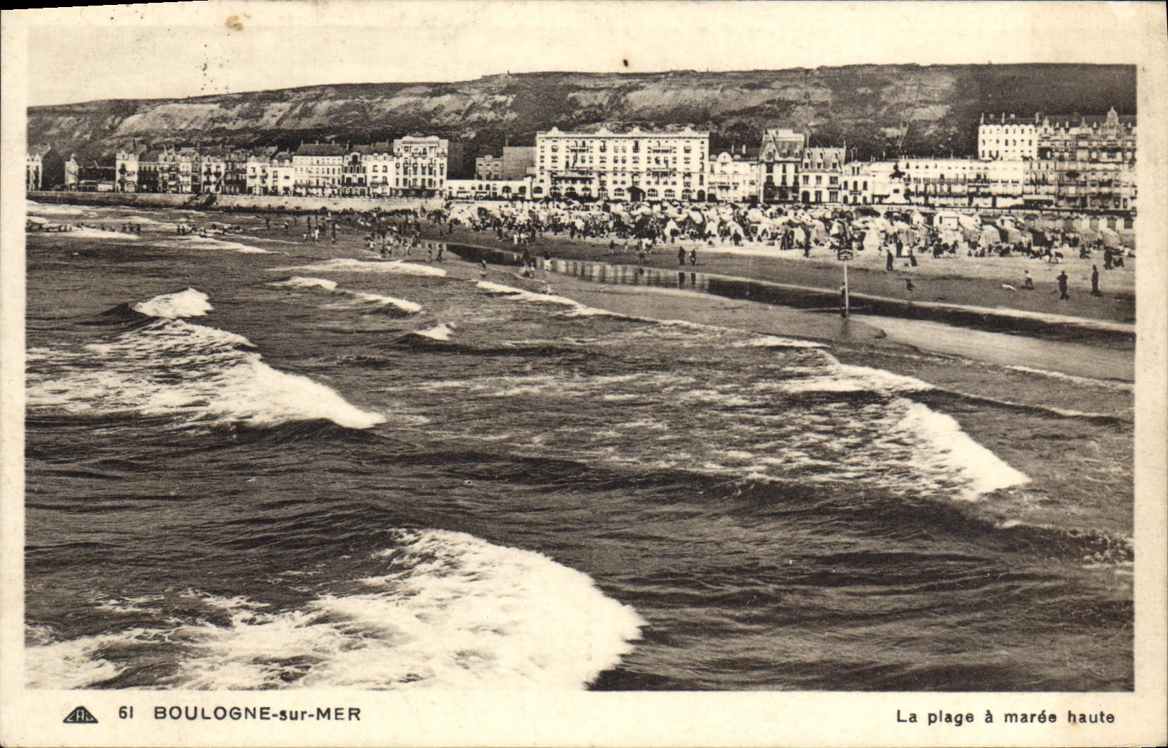 Boulogne-sur-Mer — La plage à marée haute — Ch. des Arts, Strasbourg-Schiltigheim