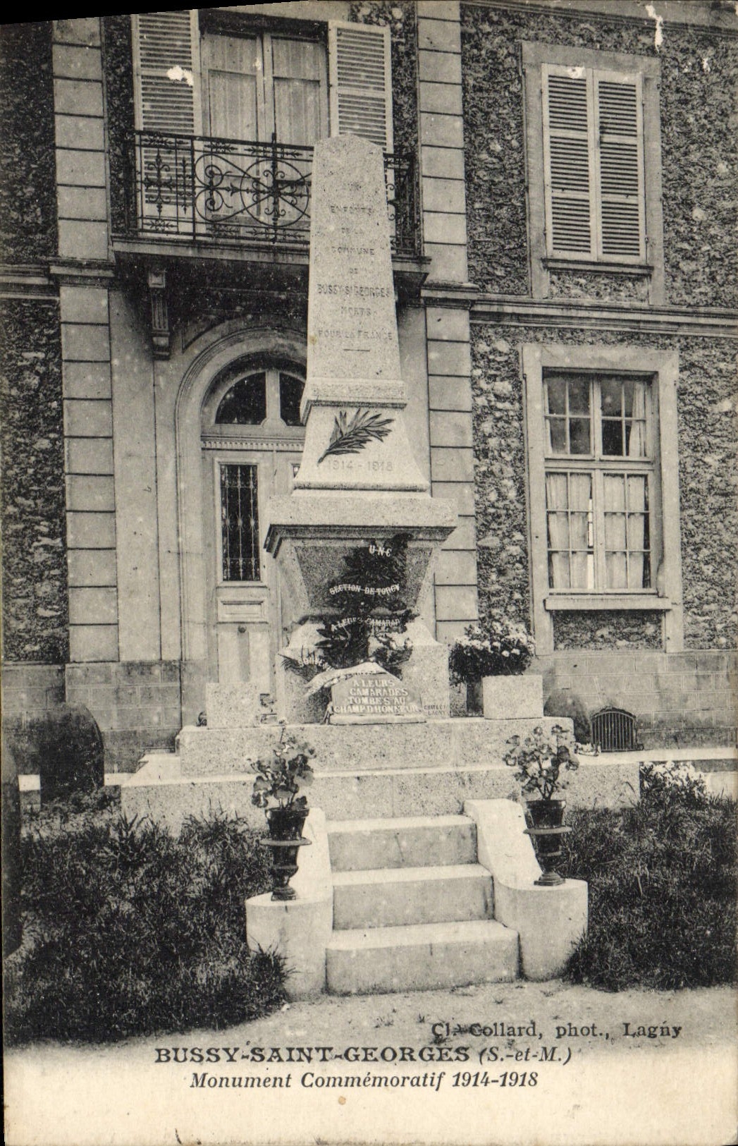 Bussy-Saint-Georges — Monument commémoratif 1914-1918 — Cia Collard, phot., Lagny (S.-et-M.)