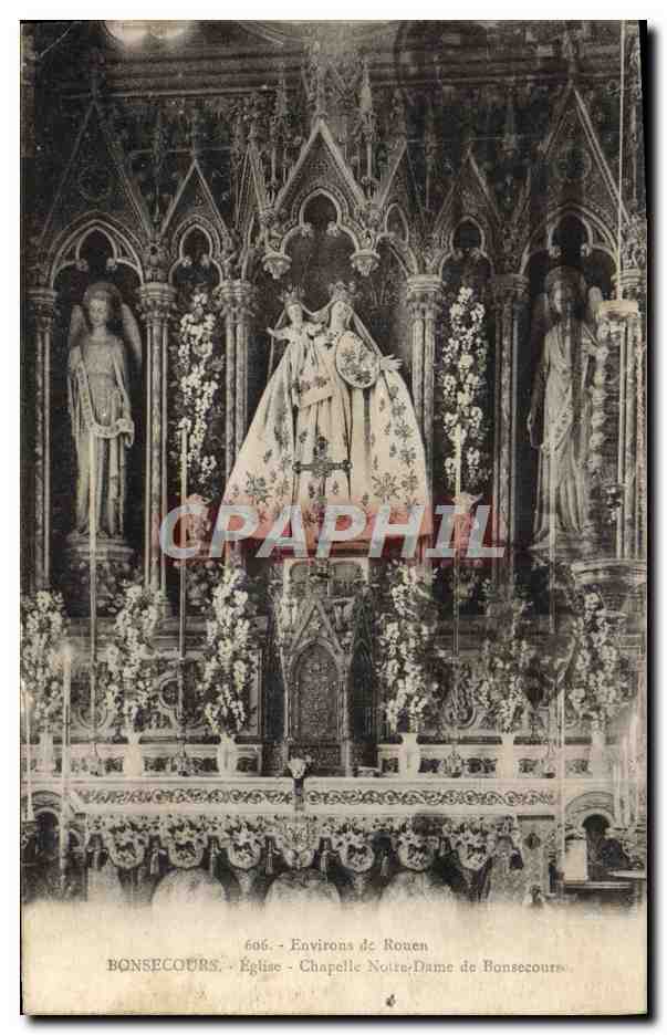CPA Bonsecours Eglise Chapelle Notre Dame de Bonsecours