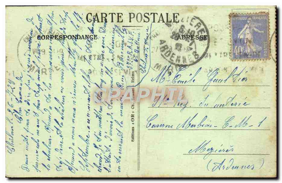 CPA Chalons Sur Marne Vue Generale — Rückseite