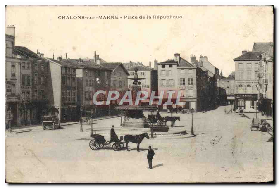 CPA Chalons Sur Marne Place de la Republique