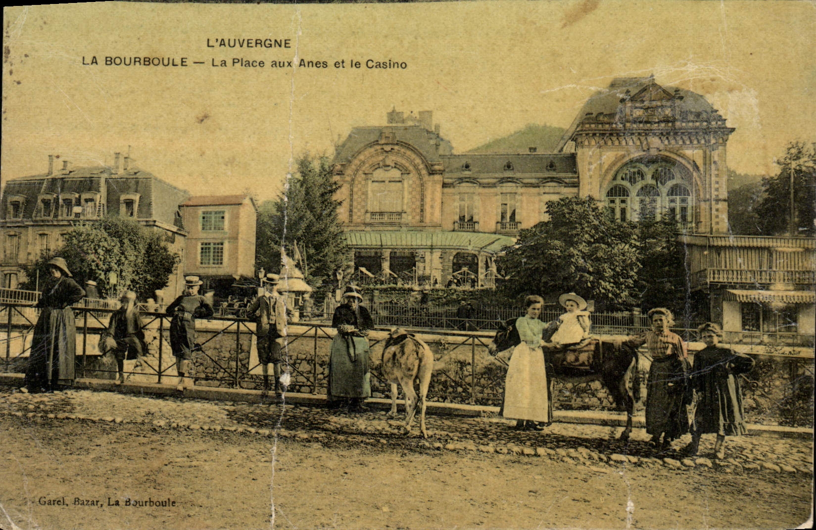 CPA La Bourboule La Place aux Anes et le Casino