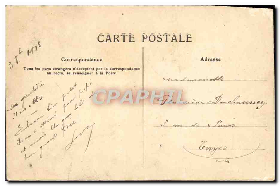 CPA La Bourboule La Place aux Anes et le Casino — Rückseite