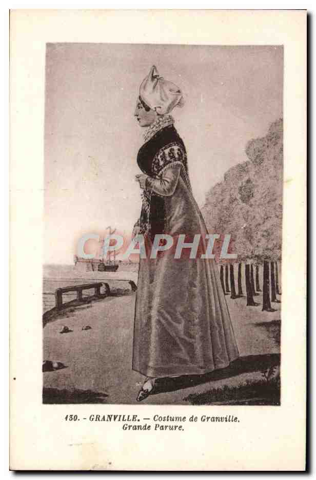 CPA Granville Costume de Granville Grande parure Folklore