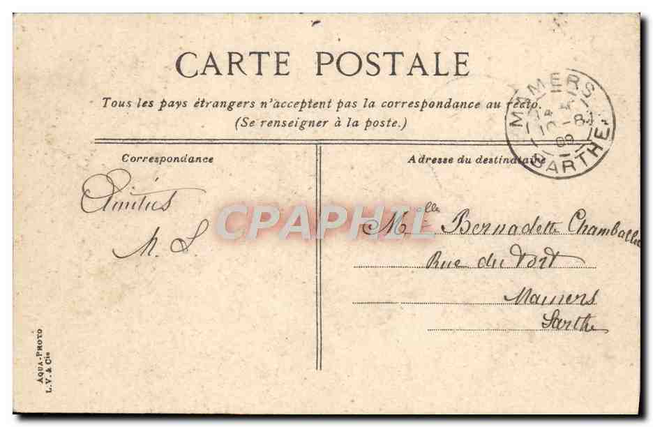 Granville, Le Roc — vue des falaises et du port — L.V.A.C. — Rückseite
