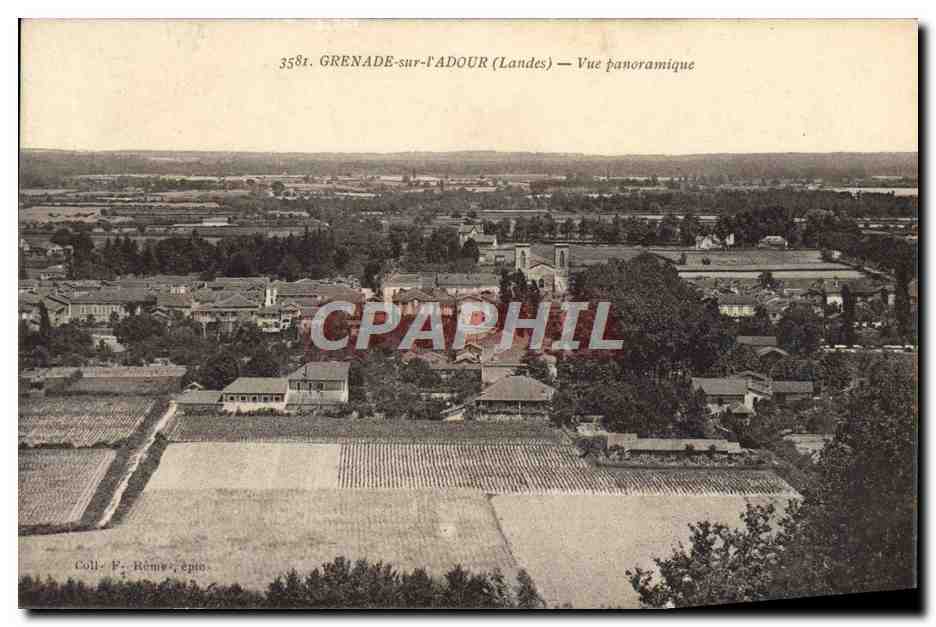 CPA Grenade Sur I'Adour Vue Panoramique