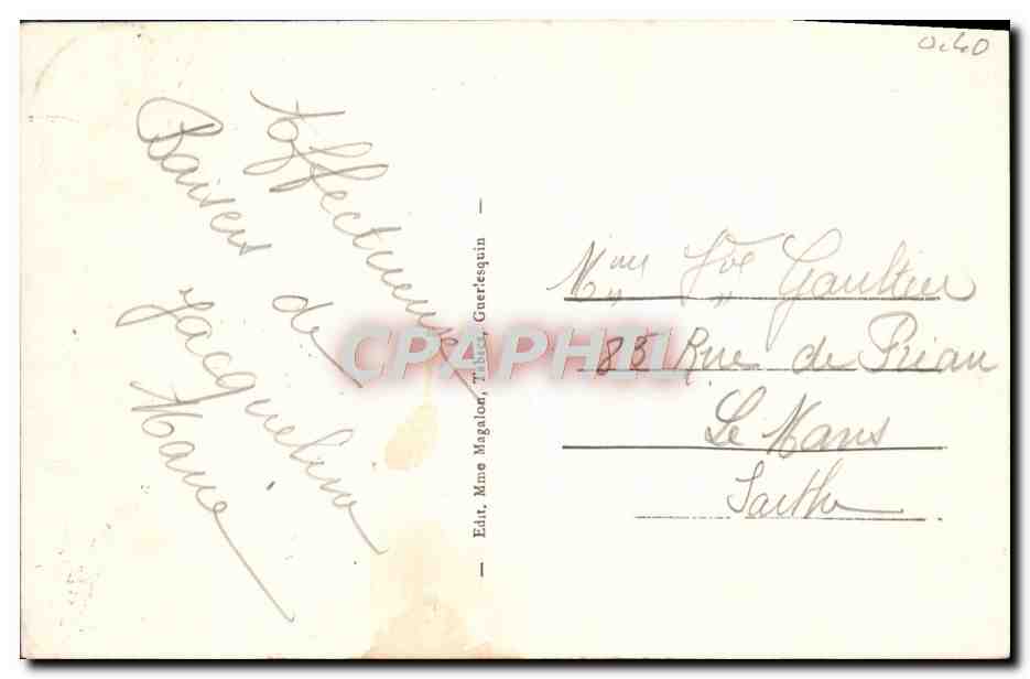 CPA Guerlesquin Prison Servant de Mairie — Rückseite