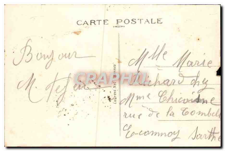 CPA Granville La Castino et le Roc Beau cachet Flers de l'Orne — Rückseite