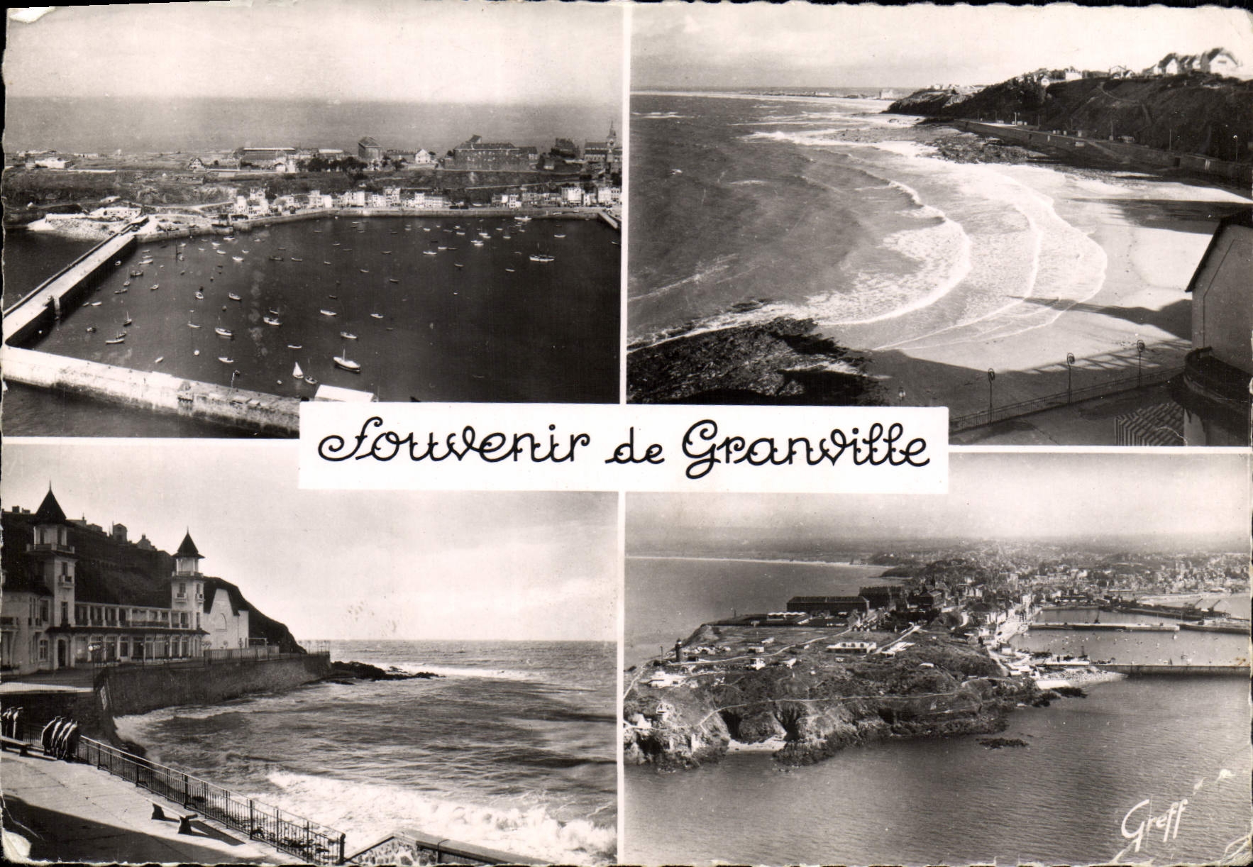 Granville — vue du port, de la plage et des falaises — Greff, N° 442