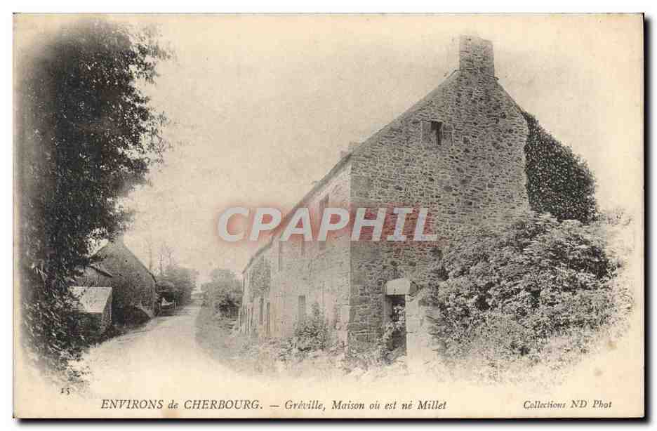 CPA Environs De Cherbourg Greville Maison ou est ne Millet 