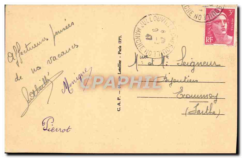Jullouville — Vue panoramique sur le Tennis-Club et la Mare — C.A.P. - 44, rue Lotelier, Paris (15e) — Reverso