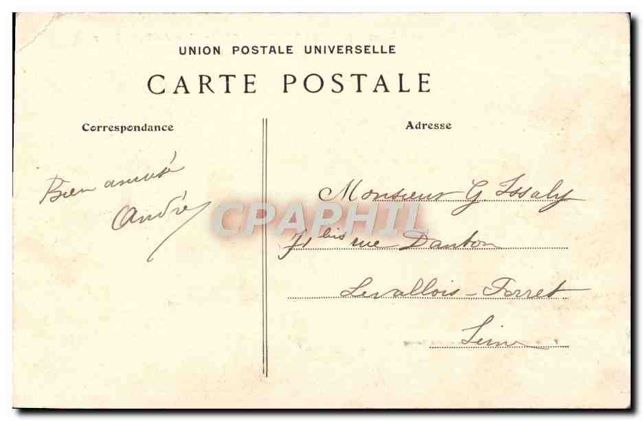 CPA Malesherbes Chaumiere Du Petit Boer dans les roches — Verso
