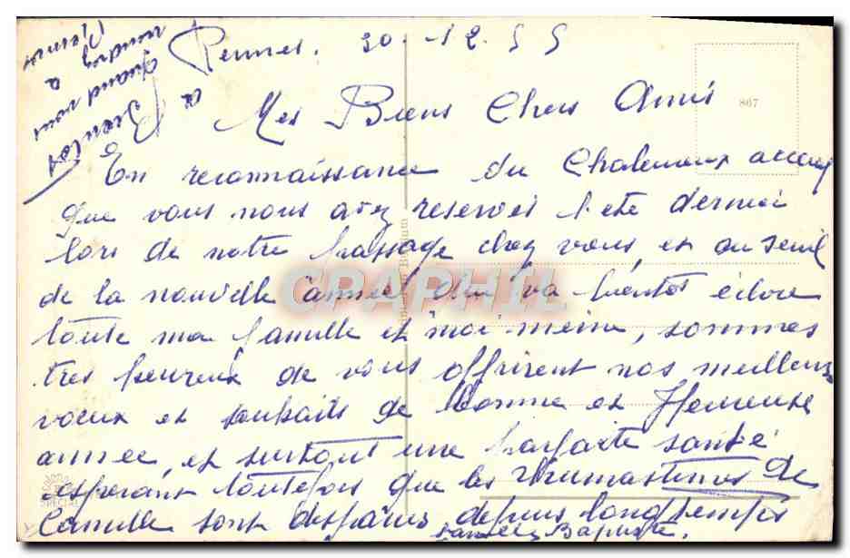 CPA Fantaisie Bonne Annee — Verso