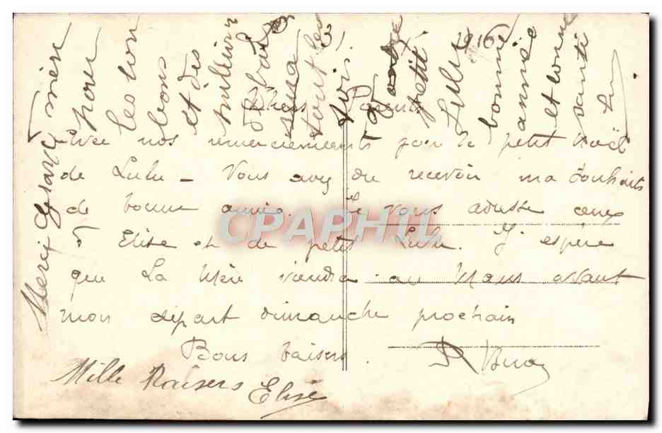 CPA Fantaisie Femme — Rückseite