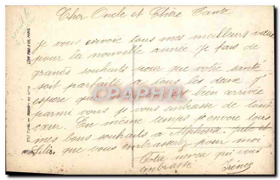 CPA Fantaisie Bonne Annee — Rückseite