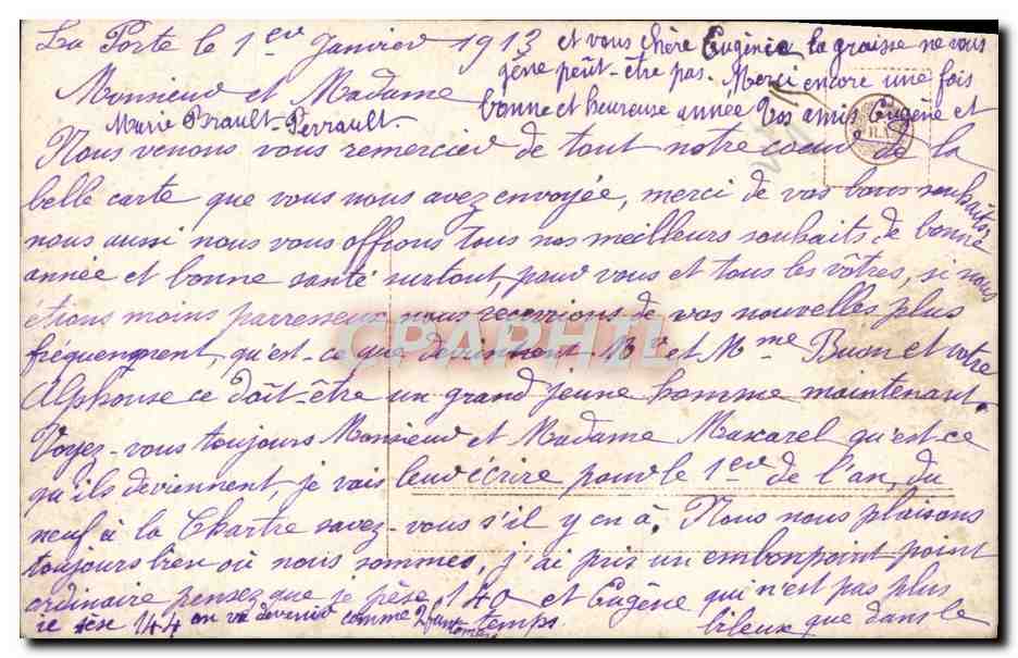 CPA Fantaisie Femme — Verso