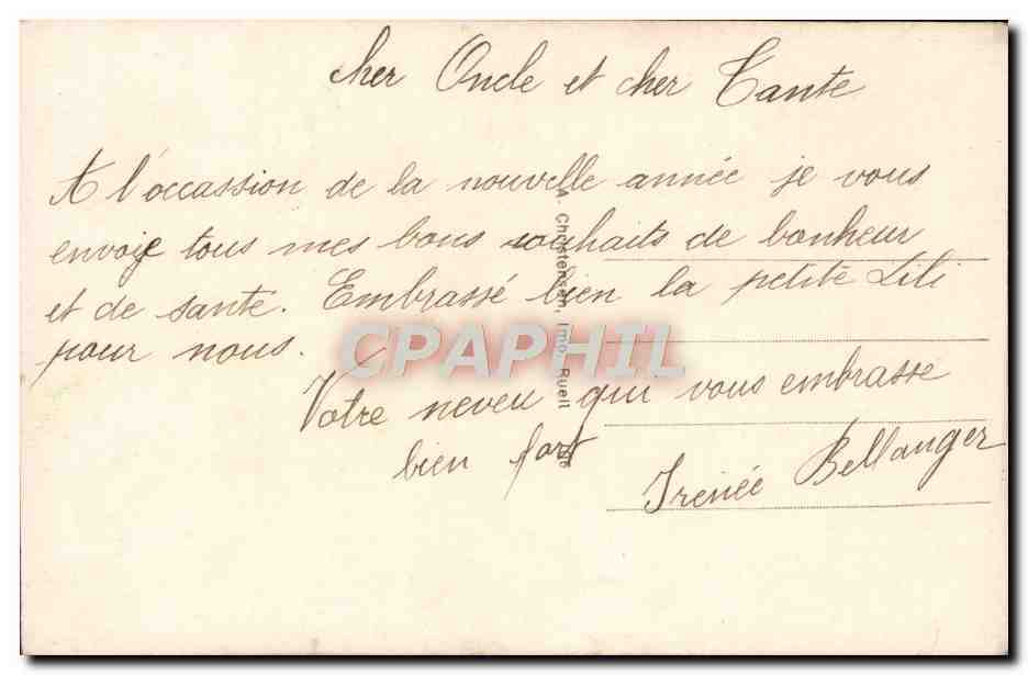 CPA Fantaisie Bonne Annee — Verso