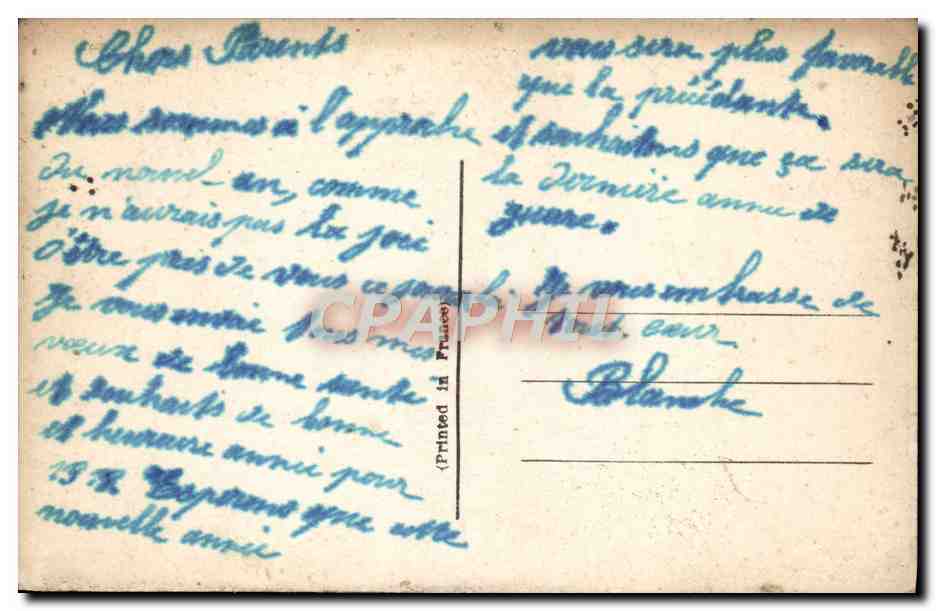 CPA Fantaisie Bonne Annee — Verso
