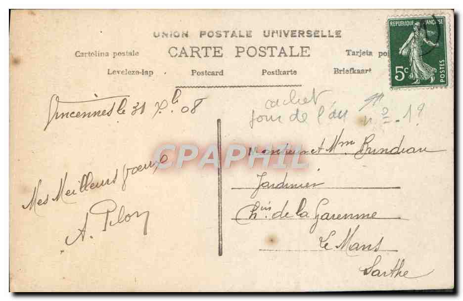 CPA Fantaisie Facteur Poste — Rückseite
