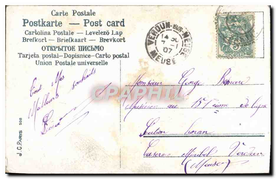 CPA Fantaisie Heureuse annee — Verso