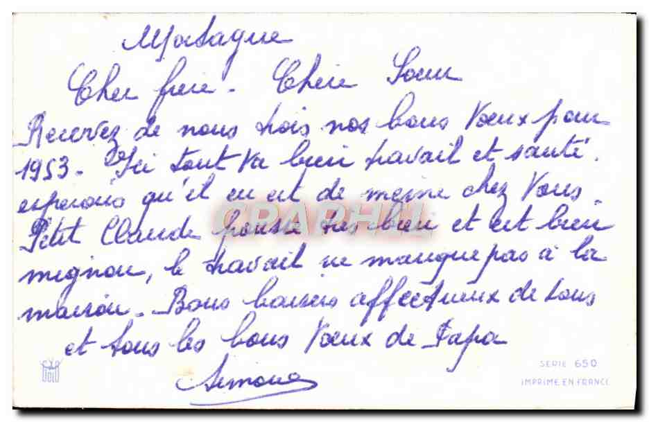 CPA Fantaisie Bonne Annee Caleche — Rückseite