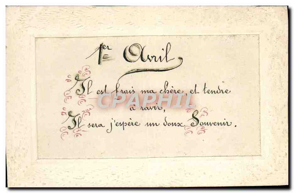 CPA Fantaisie 1er Avril
