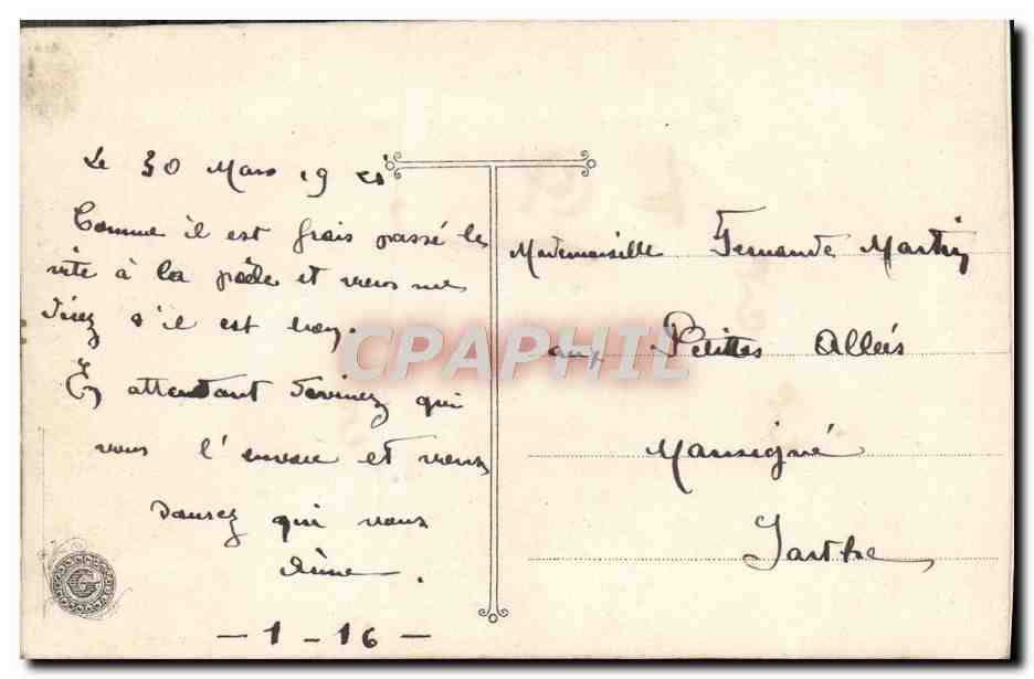CPA Fantaisie 1er Avril — Rückseite