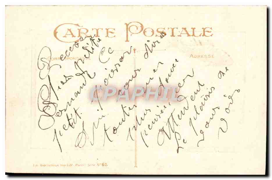 CPA Fantaisie Poisson 1er Avril — Rückseite