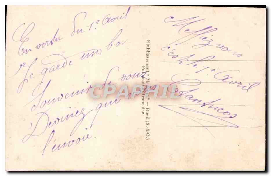 CPA Fantaisie Soldat Poisson Militaria — Back