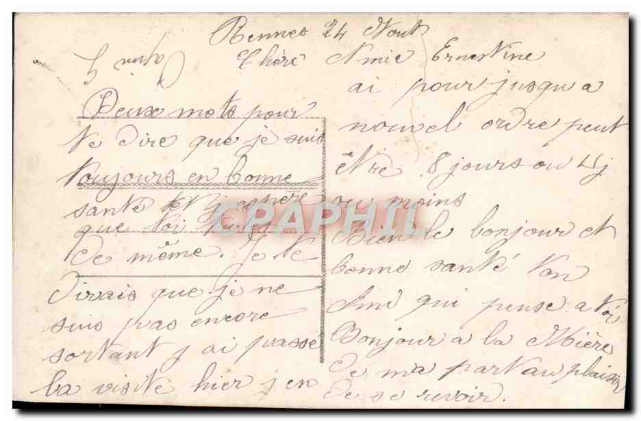 CPA Fantaisie Femme Soldat Militaria Coeur — Verso