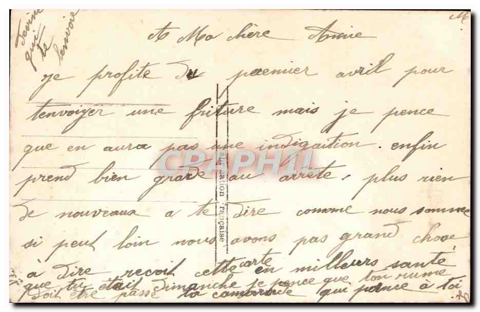CPA Fantaisie Homme Poisson — Rückseite