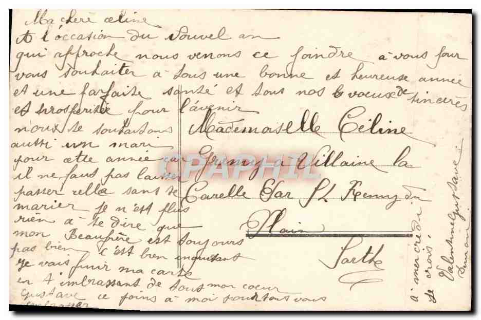 CPA Fantaisie Femme — Rückseite