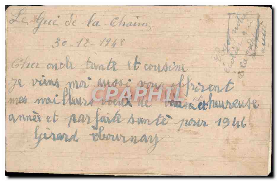 CPA Fantaisie Fleurs — Verso