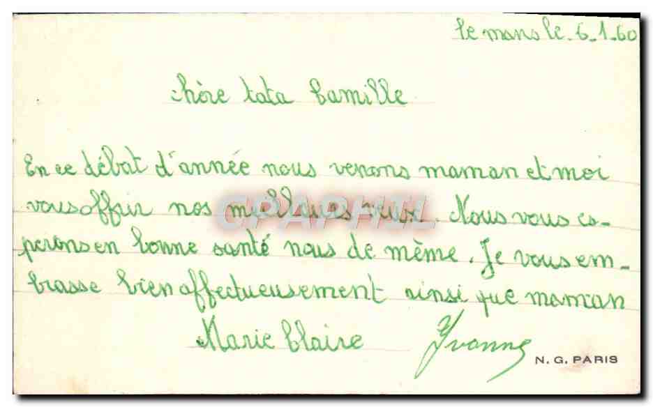 CPA Fantaisie Bonne Et Heureuse Annee — Rückseite