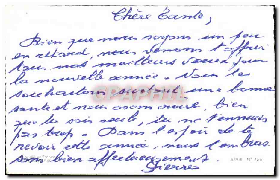 CPA Fantaisie Bonne Annee — Verso