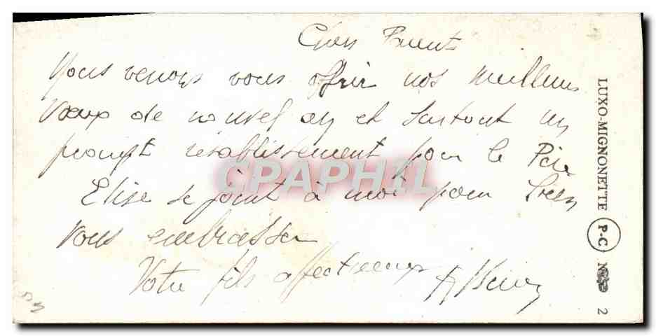 CPA Fantaisie Bonne Annee Fer a cheval — Verso