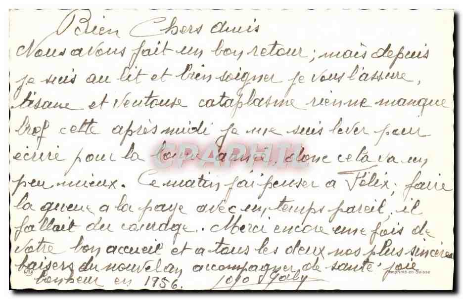 CPA Fantaisie Bonne Annee Oiseau — Verso
