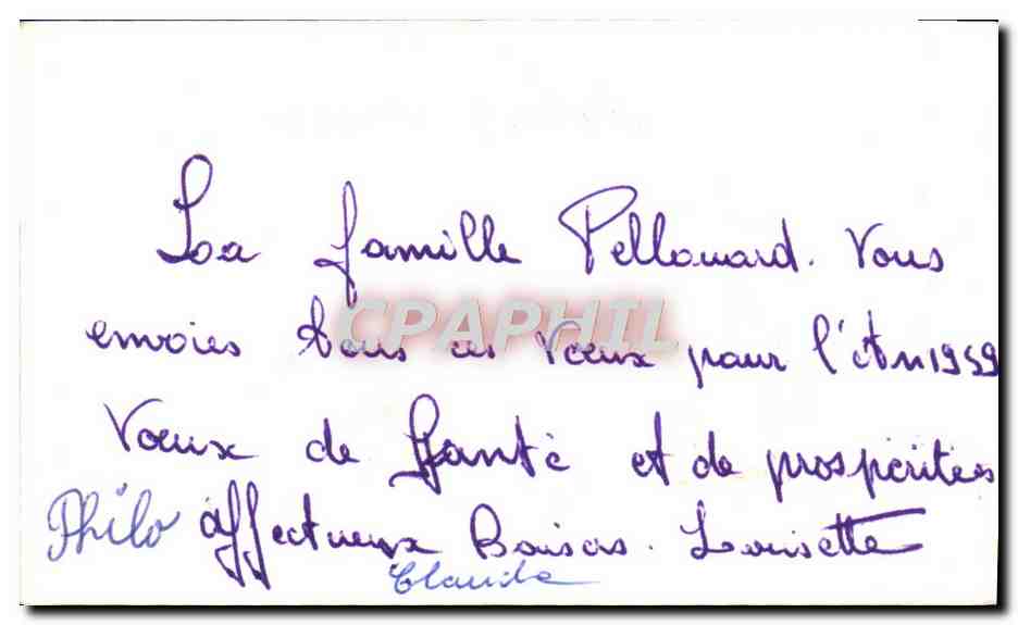 CPA Fantaisie Bonne Annee — Rückseite