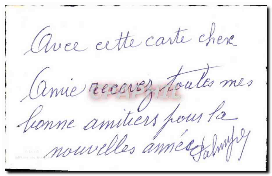 CPA Fantaisie Bonne Annee Enfants Accordeon — Rückseite