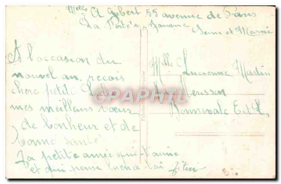 CPA Fantaisie Femme — Verso