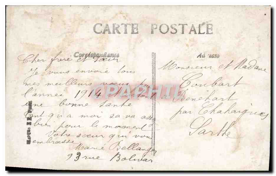 CPA Fantaisie Bonne Annee Enfant — Rückseite
